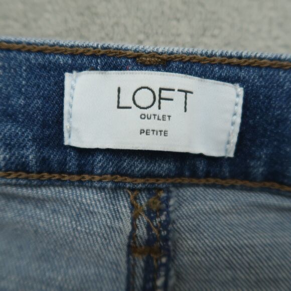 Loft Jeans Women's Size 12P Blue High-Rise Bootcut Denim 27" Inseam Stretch - Picture 11 of 16